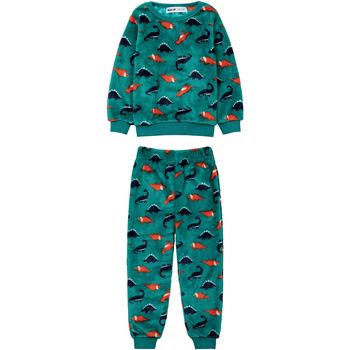 Kleidung Jungen Pyjamas/ Nachthemden Minoti Schlafanzug aus kuscheligem Fleece für Jungen ( 1y-8y ) Grün