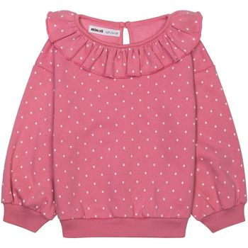 Kleidung Mädchen Sweatshirts Minoti Getupftes Fleece-Oberteil mit Rüschen für Mädchen ( 1y-8y ) Rosa