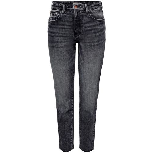 Kleidung Damen Jeans Only 15278219 ONLEMILY-WASHED BLACK Schwarz