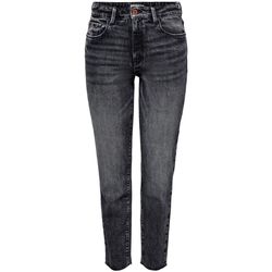 Kleidung Damen Jeans Only 15278219 ONLEMILY-WASHED BLACK Schwarz