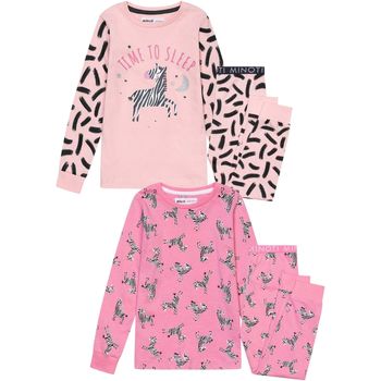 Kleidung Mädchen Pyjamas/ Nachthemden Minoti 2er-Pack Schlafanzüge für Mädchen ( 1y-8y ) Rosa