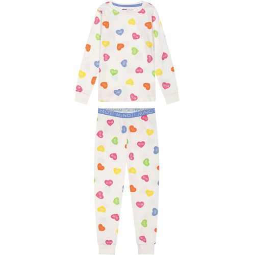 Kleidung Mädchen Pyjamas/ Nachthemden Minoti Schlafanzug-Set mit Print für Mädchen ( 1y-8y ) Weiss