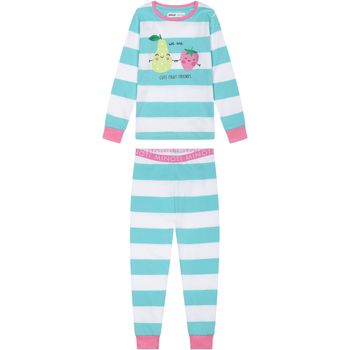 Kleidung Mädchen Pyjamas/ Nachthemden Minoti Schlafanzug-Set mit Print für Mädchen ( 1y-8y ) Blau