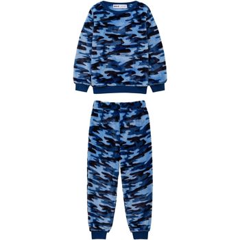 Kleidung Jungen Pyjamas/ Nachthemden Minoti Schlafanzug aus kuscheligem Fleece für Jungen ( 1y-8y ) Blau
