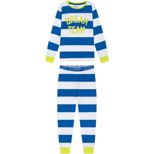 Kleidung Jungen Pyjamas/ Nachthemden Minoti Schlafanzug-Set mit Print für Jungen ( 1y-8y ) Blau