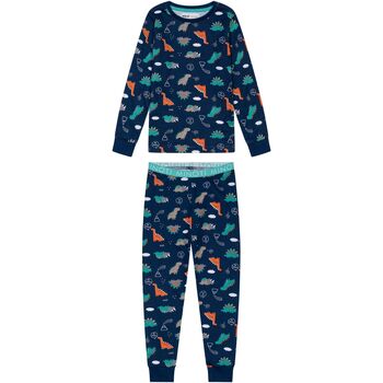 Kleidung Jungen Pyjamas/ Nachthemden Minoti für Jungen Schlafanzug-Set mit Print ( 1y-8y ) Blau