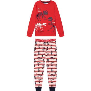 Kleidung Jungen Pyjamas/ Nachthemden Minoti Schlafanzug-Set mit Print für Jungen ( 1y-8y ) Rot