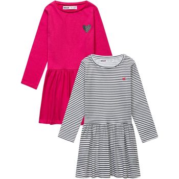 Kleidung Mädchen Kleider Minoti für Mädchen 2er-Pack Langarmkleider ( 1y-8y ) Rosa