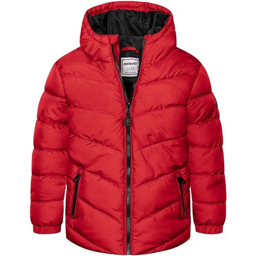 Kleidung Jungen Jacken Minoti Winterjacke mit Kapuze für Jungen ( 1y-14y ) Rot