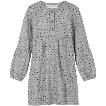 Kleidung Mädchen Kleider Minoti Tupfen-Strickkleid für Mädchen ( 1y-8y ) Grau