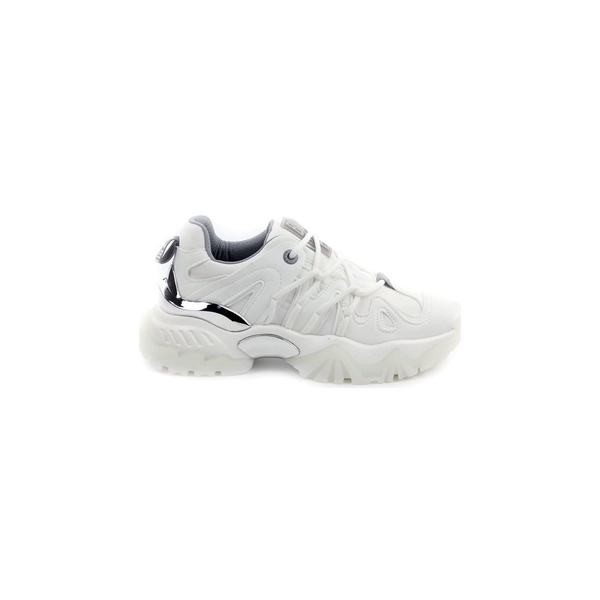 Schuhe Damen Sneaker Low Big Star II274088 Silber, Weiß