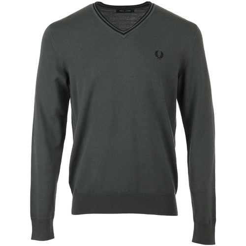 Kleidung Herren Pullover Fred Perry Classic Crew Neck Jumper Grau