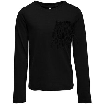 Kleidung Mädchen T-Shirts & Poloshirts Only 15278135 KOGFEATHER-BLACK Schwarz