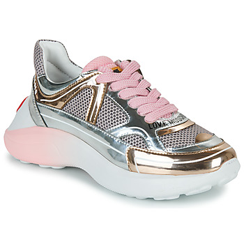Schuhe Damen Sneaker Low Love Moschino SUPERHEART Rosa / Gold / Silbern / Rosa