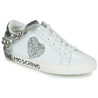 Schuhe Damen Sneaker Low Love Moschino FREE LOVE Weiss / Grau