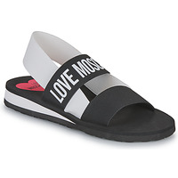 Schuhe Damen Sandalen / Sandaletten Love Moschino ELASTIC BICOLOR Schwarz / Weiss