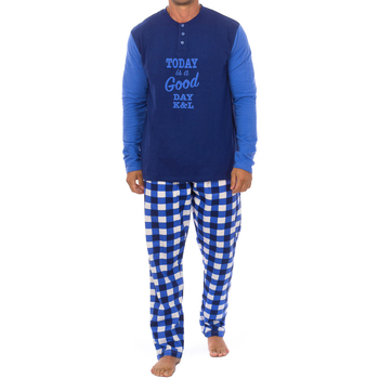 Kleidung Herren Pyjamas/ Nachthemden Kisses And Love KL130149 Blau