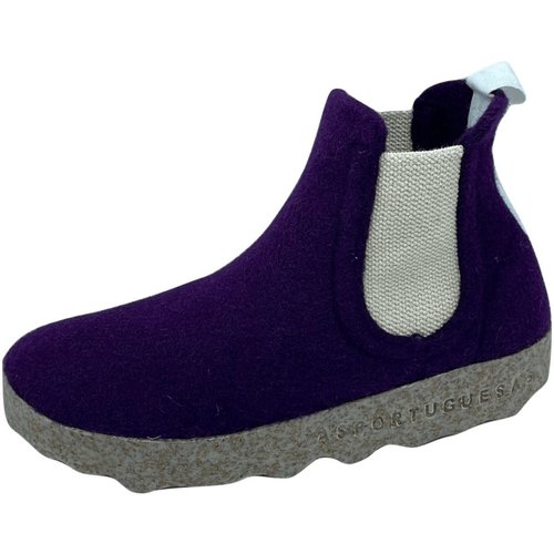 Schuhe Damen Stiefel Asportuguesas Stiefeletten CAIA Wollfilz P018084005 Violett
