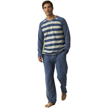 Kleidung Herren Pyjamas/ Nachthemden J&j Brothers JJBCP5800 Blau