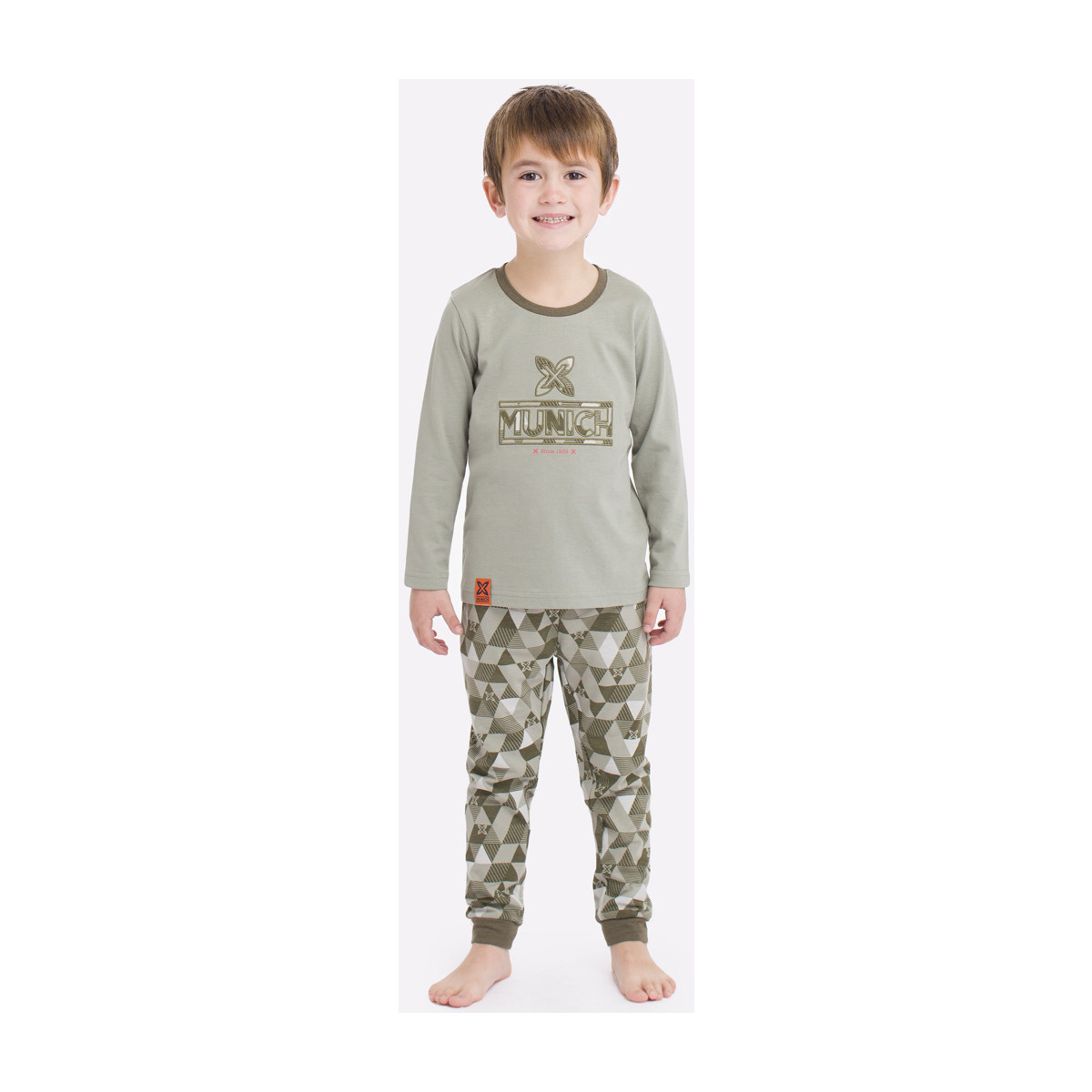 Kleidung Jungen Pyjamas/ Nachthemden Munich VP1451 Grün