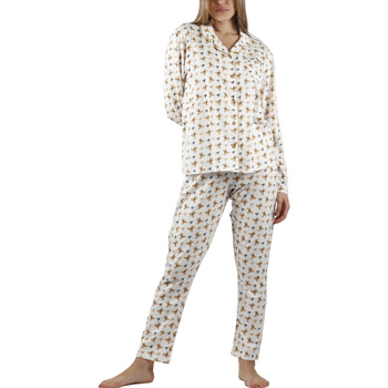 Admas  Pyjamas/ Nachthemden Pyjama Hausanzug Hose und Hemd Teddy
