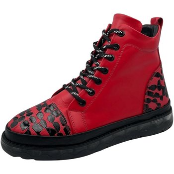 Schuhe Damen Stiefel 2 Go Fashion Stiefeletten High Top Sneaker 8090501-5 rot