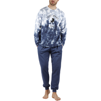 Kleidung Herren Pyjamas/ Nachthemden Admas Pyjama Hausanzug Hose und Oberteil Always Lois Blau