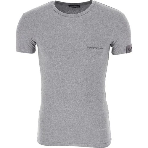 Kleidung Herren T-Shirts Emporio Armani Classic logo black Grau