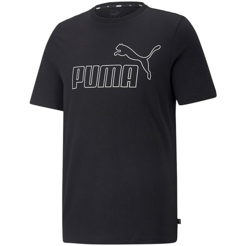Kleidung Herren T-Shirts Puma Ess Elevated Tee Schwarz