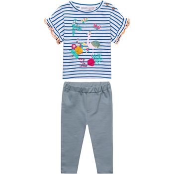 Kleidung Mädchen Kleider & Outfits Minoti für Mädchen T-Shirt und Leggings ( 3m-3y ) Weiss