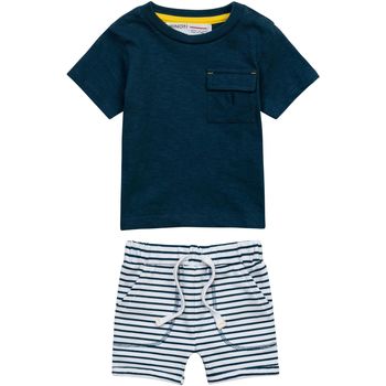 Kleidung Jungen Kleider & Outfits Minoti für Jungen T-Shirt und Shorts ( 3m-3y ) Blau