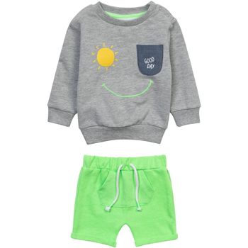 Kleidung Jungen Kleider & Outfits Minoti Sweatshirt und Hose für Jungen ( 3m-3y ) Grau