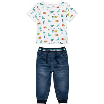 Kleidung Jungen Kleider & Outfits Minoti für Jungen T-Shirt und langer Hose ( 3m-3y ) Blau