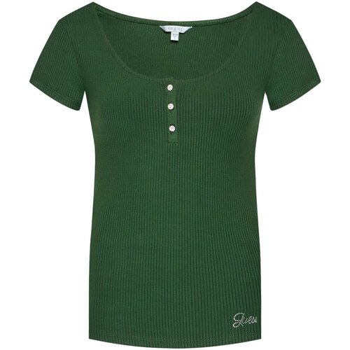 Kleidung Damen T-Shirts & Poloshirts Guess W2YP24 KBCO2 Grün