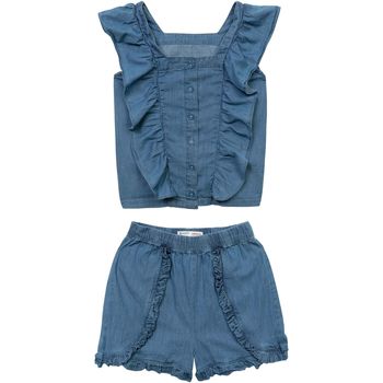 Kleidung Mädchen Kleider & Outfits Minoti für Mädchen T-Shirt und Shorts ( 3y-14y ) Blau