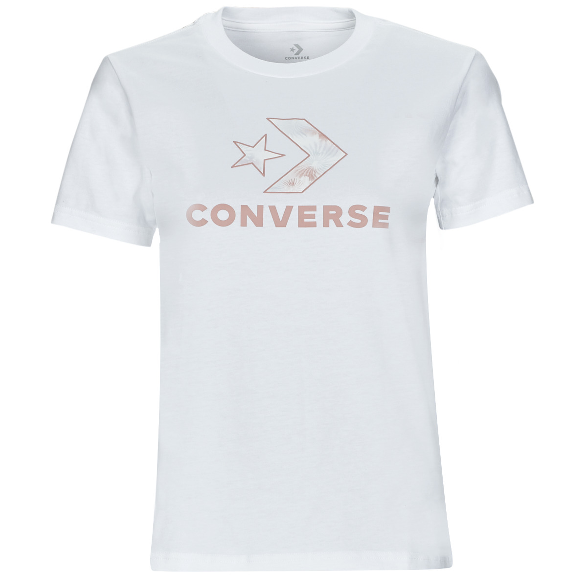 Kleidung Damen T-Shirts Converse FLORAL STAR CHEVRON Weiss