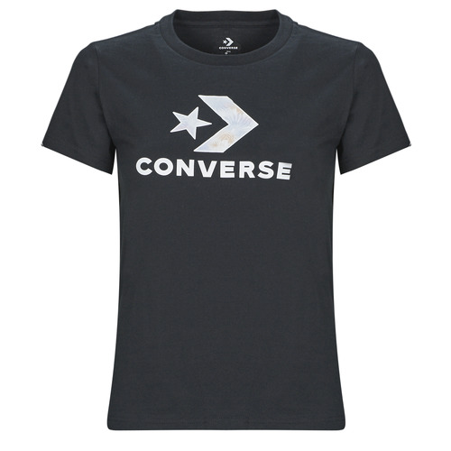 Kleidung Damen T-Shirts Converse FLORAL STAR CHEVRON Schwarz