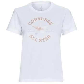 Kleidung Damen T-Shirts Converse FLORAL CHUCK TAYLOR ALL STAR PATCH Weiss