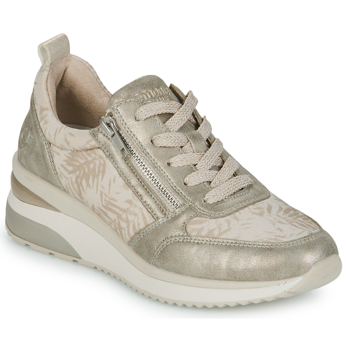 Schuhe Damen Sneaker Low Remonte D2401-62 Maulwurf / Beige