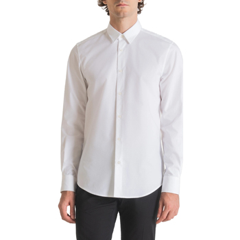 Kleidung Herren Langärmelige Hemden Antony Morato MMSL00690-FA440047 Weiss