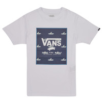 Kleidung Jungen T-Shirts Vans PRINT BOX BOYS Weiss / Blau