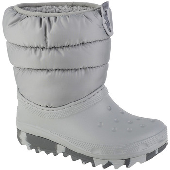 Schuhe Jungen Schneestiefel Crocs Classic Neo Puff Boot Kids Grau