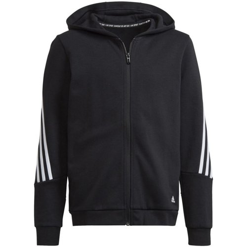 Kleidung Jungen Sweatshirts Adidas Sportswear Sport B FI 3S FZ,BLACK/WHITE H44343 Schwarz