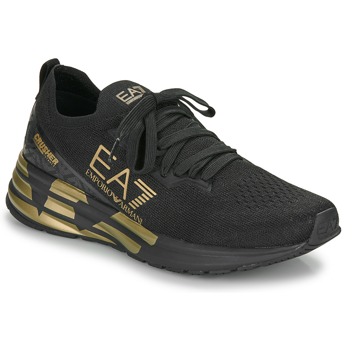 Schuhe Sneaker Low Emporio Armani EA7 X8X095-XK240 Schwarz / Gold