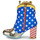 Schuhe Damen Low Boots Irregular Choice STRONGER TOGETHER Blau / Rot / Gold