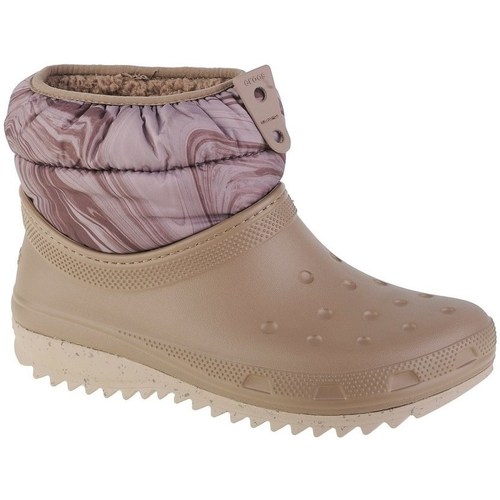 Schuhe Damen Schneestiefel Crocs Classic Neo Puff Braun