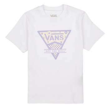 Kleidung Mädchen T-Shirts Vans CHECKER FLORAL TRIANGLE BFF Weiss / Violett
