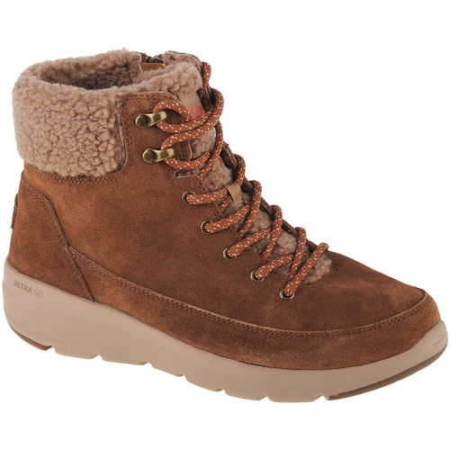 Schuhe Damen Boots Skechers Glacial Ultra - Woodlands Braun