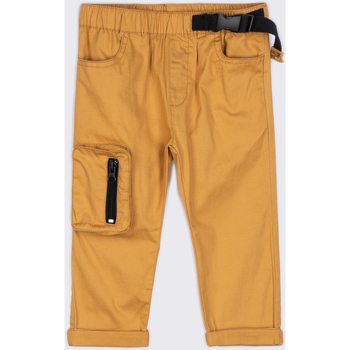 Kleidung Jungen Hosen Coccodrillo Stoffhose honiggelbe mit einer Schnalle befestigt Gelb