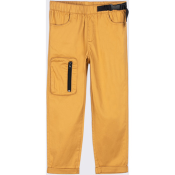 Kleidung Jungen Hosen Coccodrillo Stoffhose honiggelbe, mit Taschen Gelb